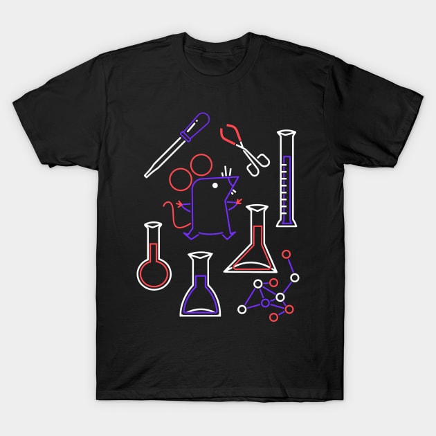 Of Mice & Beakers T-Shirt by pasquale